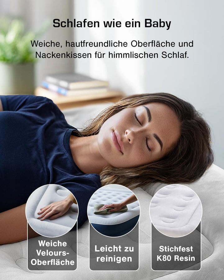 Active Era Premium Luftbett Doppel King Size - 203 x 152 x 48 cm - mit eingebauter elektrischer Pump
