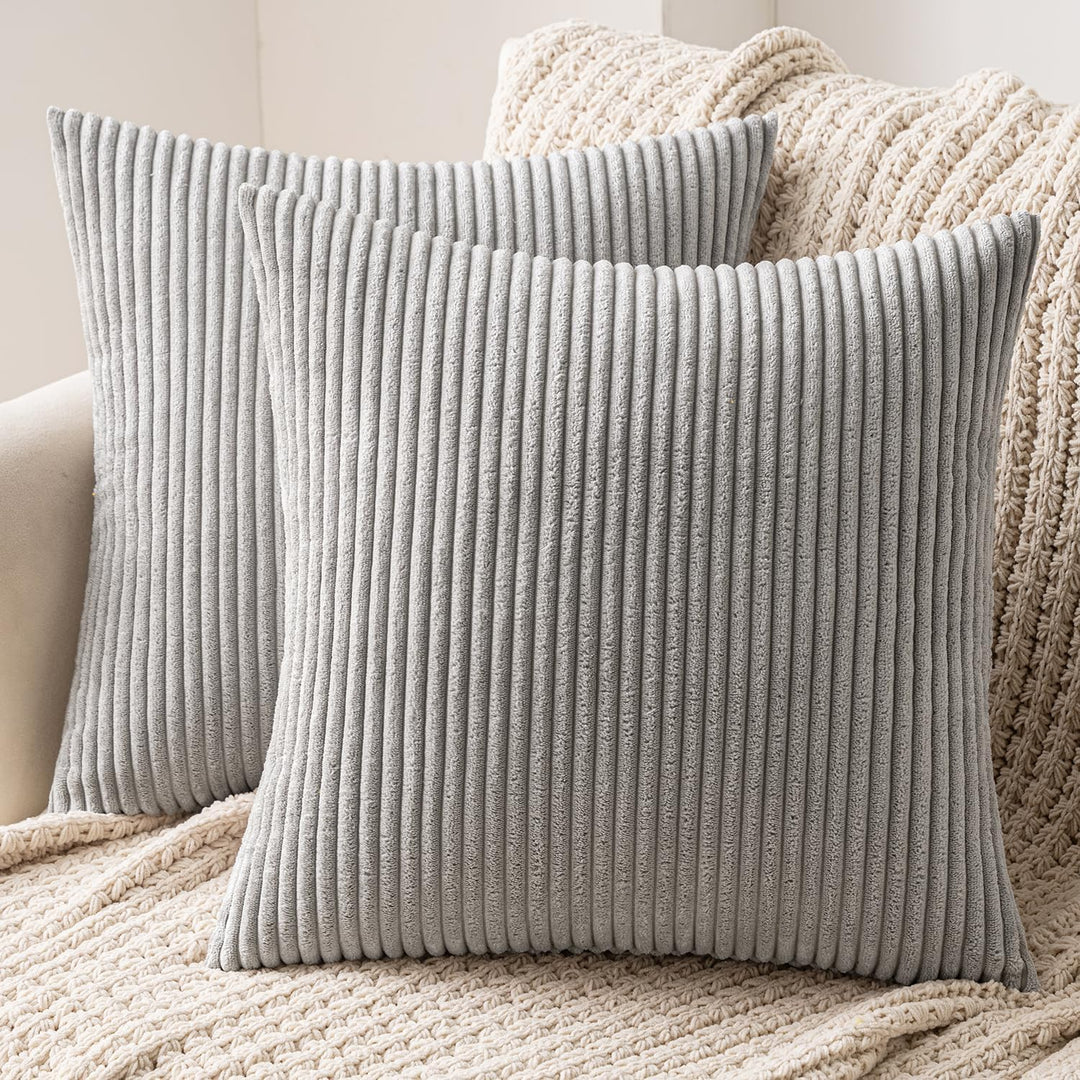 MIULEE 2er Set Kissenbezüge Kord Kissenhülle Dekorative Kissenbezug Sofakissen Couchkissen Dekokisse
