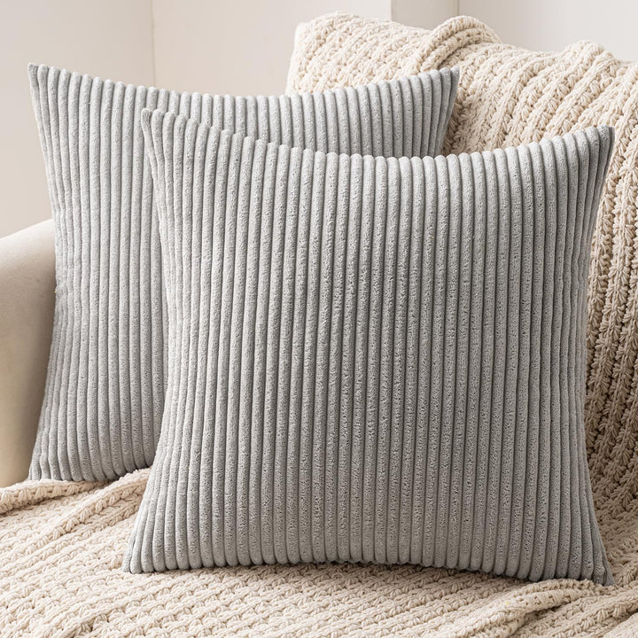 MIULEE 2er Set Kissenbezüge Kord Kissenhülle Dekorative Kissenbezug Sofakissen Couchkissen Dekokisse