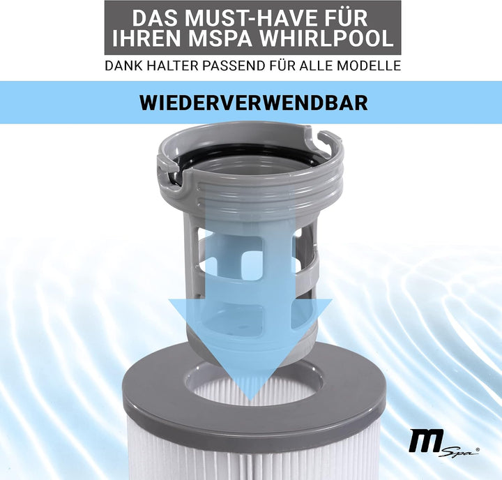 Miweba Original MSpa Whirlpool Filterhalterung zum Nachrüsten für Modelle bis 2019 - Delight - Premi