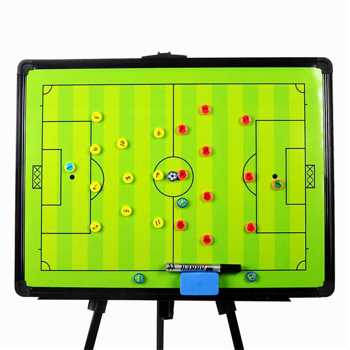 RoseFlower Trainer Taktiktafel Fussball, Profi Faltbares Fussball Taktikmappe Soccer Taktikboard Foo