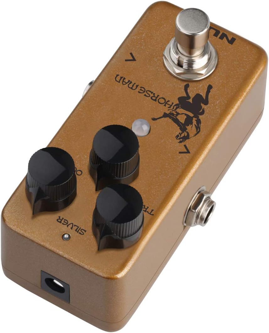 NUX Horseman Overdrive Gitarren-Effektpedal mit Gold- und Silber-Modi