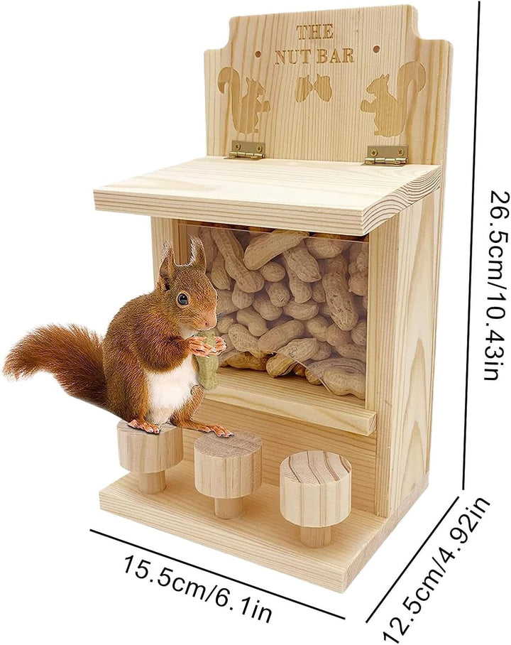 Eichhörnchen-Futterspender für den Aussenbereich,Eichhörnchen-Futterspender für Bäume, 3 Hocker Eich