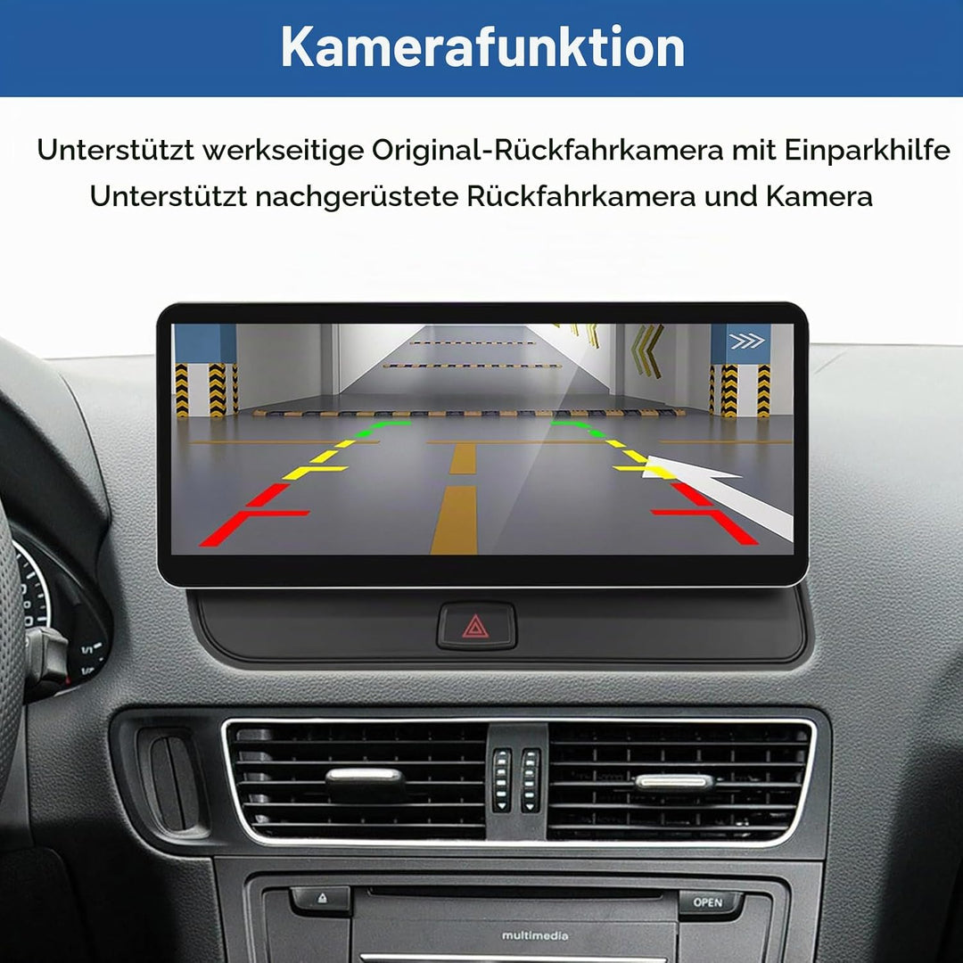 Road Top 12,3 Zoll Autoradio Drahtlos CarPlay Touchscreen für Audi Q5 2009-2017 Jahr mit 3GMMI, Auto
