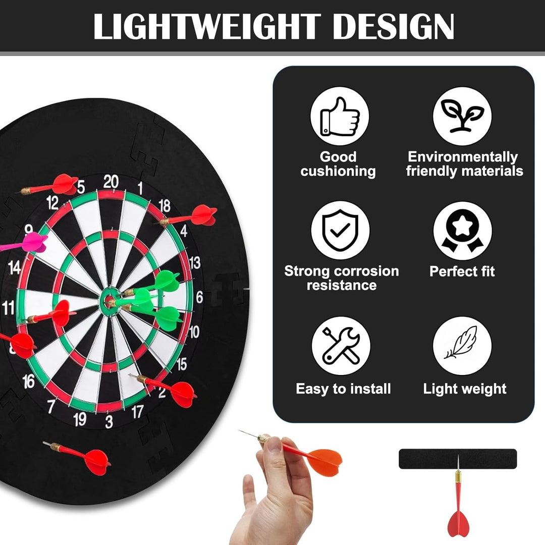 5 Pcs Spleissen Dart Surround Wandschutz, Haltbares Eva Dartboard Surround Innendurchmesser 45cm, Au