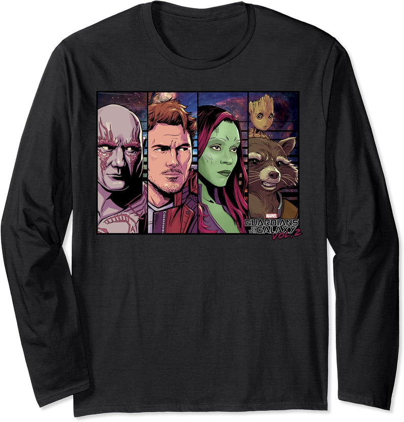 Marvel Guardians Of The Galaxy Vol. 2 Group Panels Langarmshirt