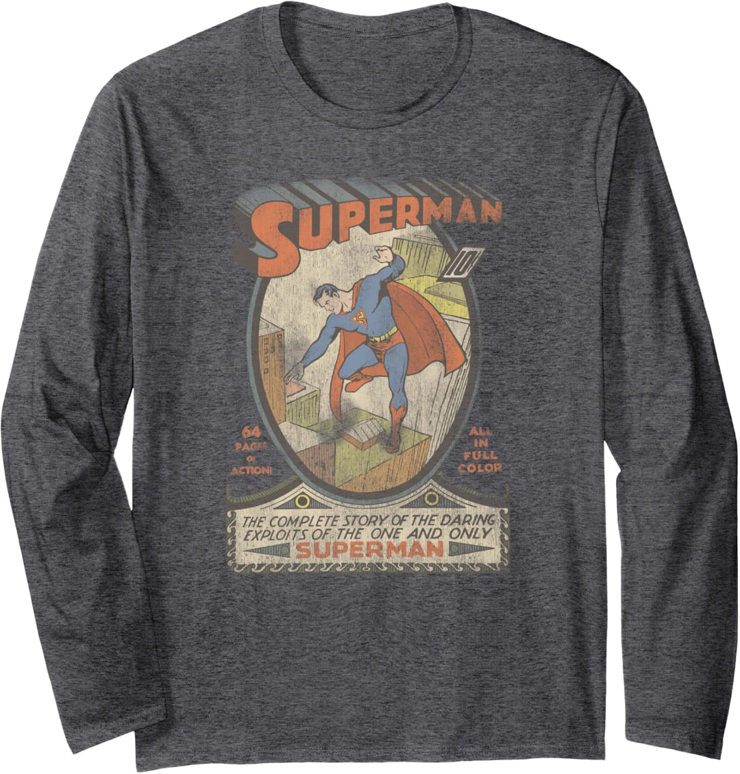 Superman #1 Cover Distressed Langarmshirt