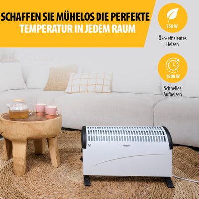 Tristar Konvektionsheizung - 1500 W, Thermostat, 2 Einstellungen, bis zu 20 m², KA-5911 1500W,