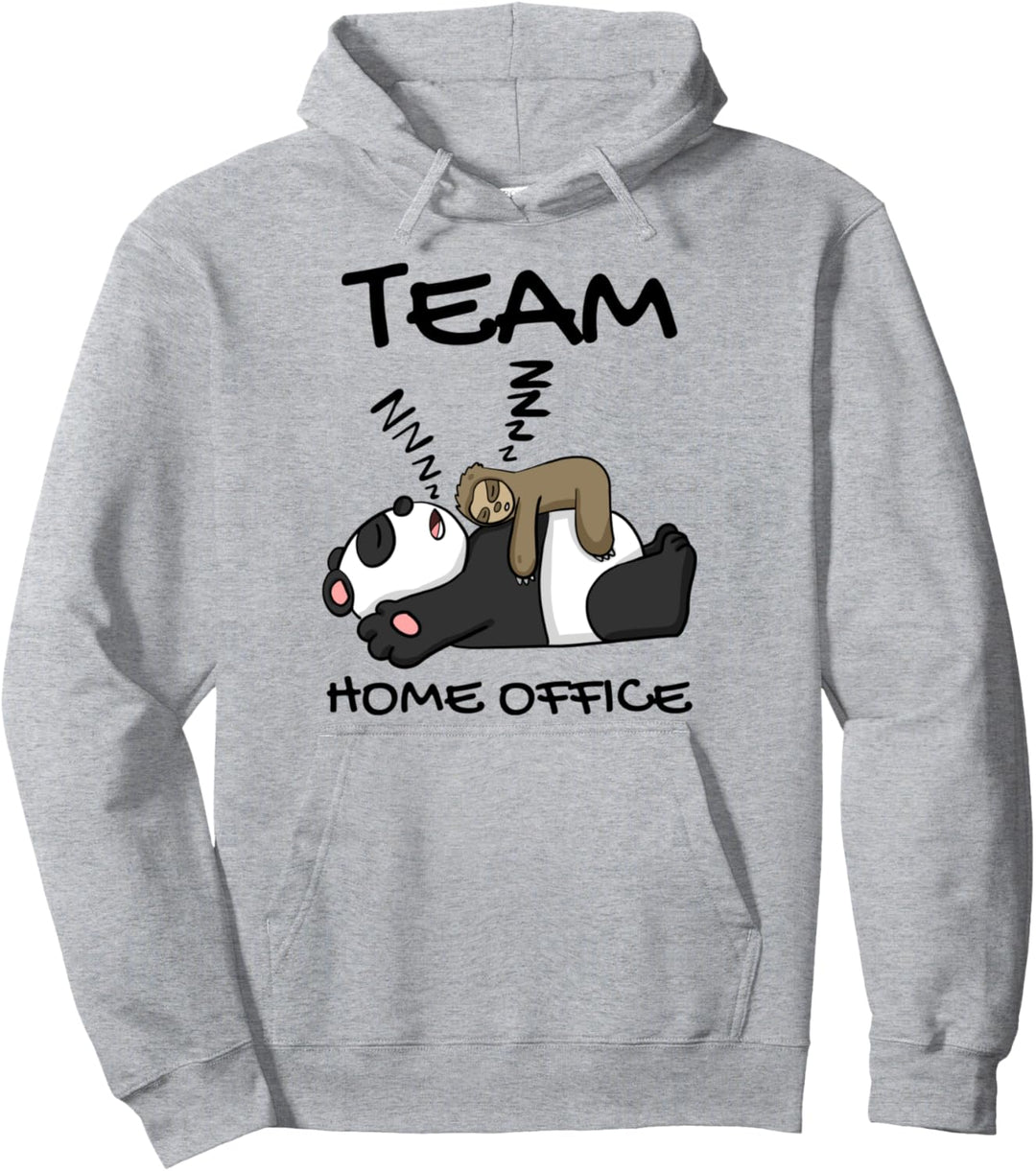 Team Home Office Faultier lustig Beruf Arbeiten Heimarbeit Pullover Hoodie