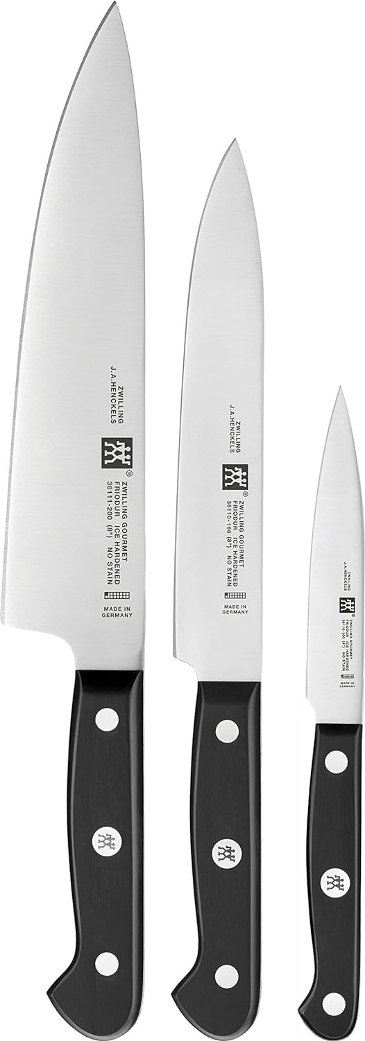 ZWILLING Gourmet Messerset, 3-tlg. 38 x 28 x 28 cm Silber / Schwarz