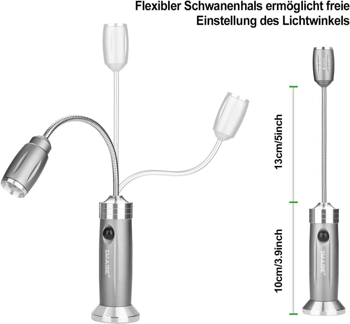 IMAGE Grill Lampe 2 Stück magnetisches LED Grilllicht 360° drehbare BBQ Grillleuchte Beleuchtung für