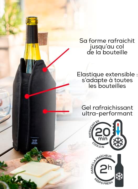 PEUGEOT - Flaschenkühler Frizz - Für einen kühlen Champagner oder Wein in 20 Minuten - Hält 2 Stunde