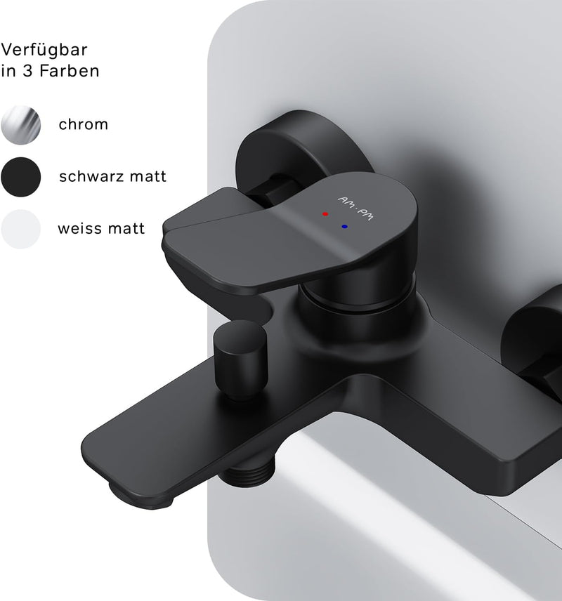 AM.PM X-Joy FXA10022 Wassersparende Wannen- und Brausebatterie kraztfest, leicht zu reinigen,mühelos