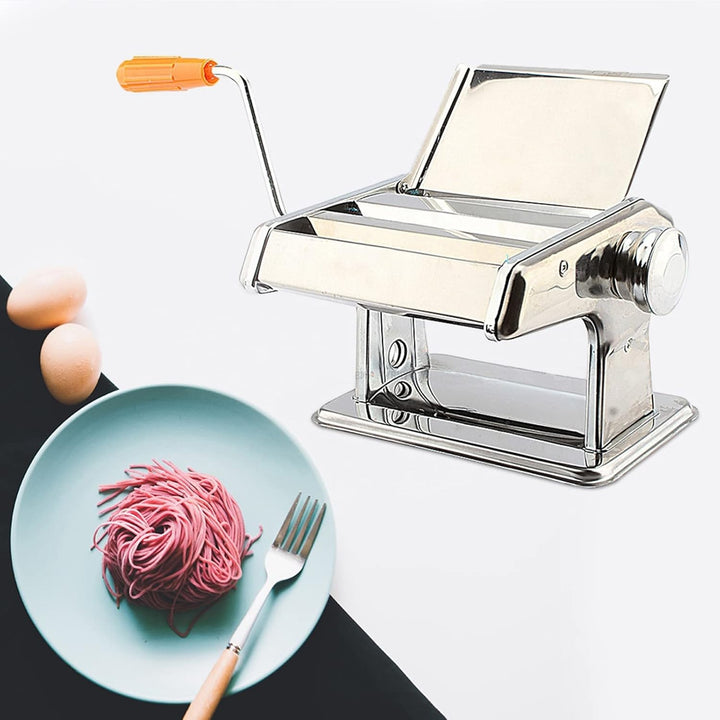Manuelle Nudelmaschine, Edelstahl 3-in-1 Pastamaker mit Zwei Breiten, Walze und Kutter aus Edelstahl