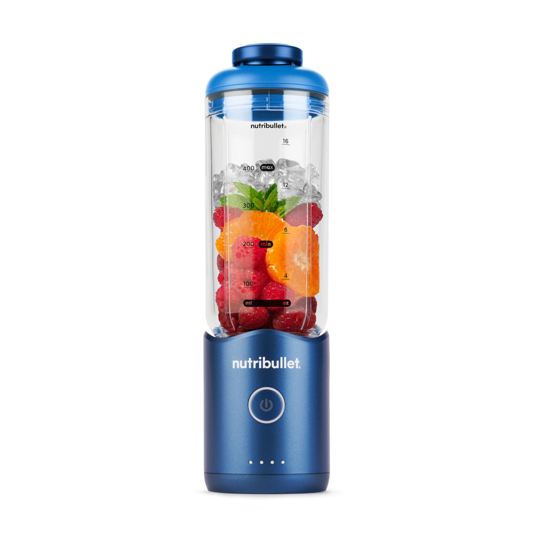 nutribullet Flex 590ml - tragbarer Smoothie-Mixer mit Trinkdeckel, zerkleinert Eis und gefrorene Frü