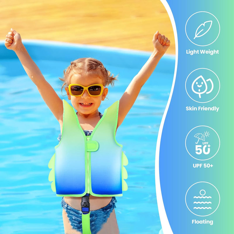 Kinder Mädchen Junge Schwimmlernweste, Schwimmhilfe Schwimmen Jacket für Kleinkinder Alter 1-6 mit E
