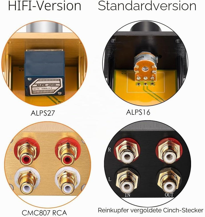 Nobsound High Precision Passive Preamp Volume Controller VOL Control HiFi Preamplifier ALPS (RCA&HiF