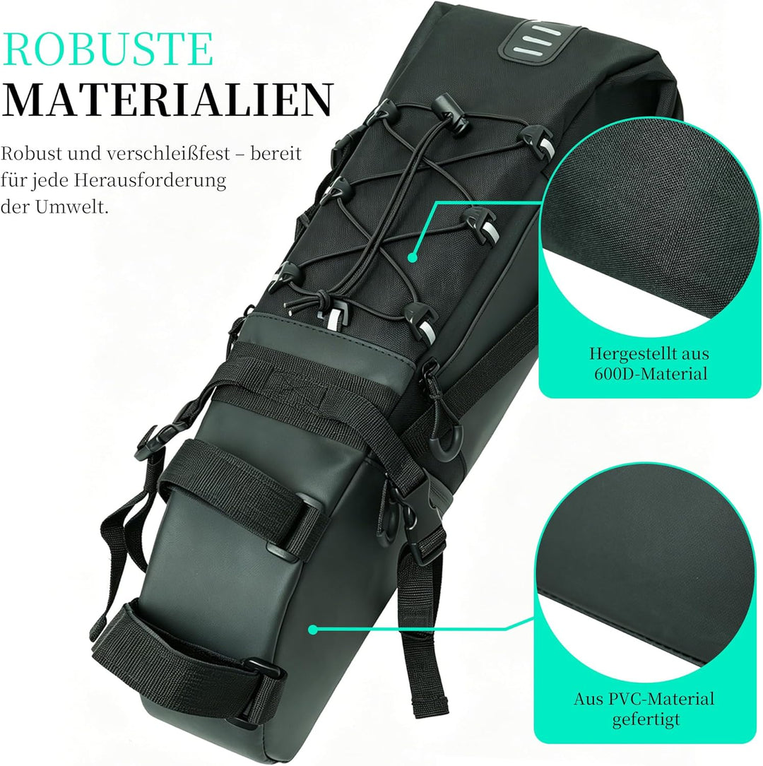 AUMTISC Fahrrad Satteltasche 11L,Sitztasche Aufbewahrungstasche für Outdoor Rennräder Fahrräder, Mou