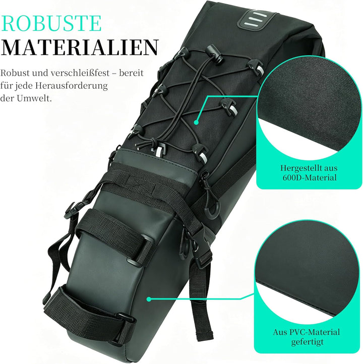AUMTISC Fahrrad Satteltasche 11L,Sitztasche Aufbewahrungstasche für Outdoor Rennräder Fahrräder, Mou