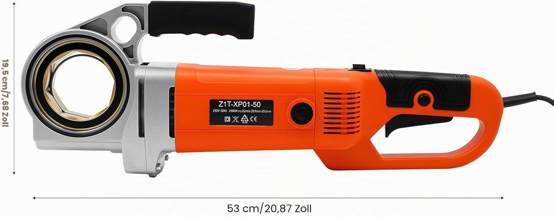 Tragbare Gewindeschneidmaschine, Elektrischer Rohreinfädler für Rohre mit Tragetasche, 6 Matrizen 1/