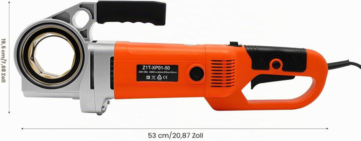 Tragbare Gewindeschneidmaschine, Elektrischer Rohreinfädler für Rohre mit Tragetasche, 6 Matrizen 1/