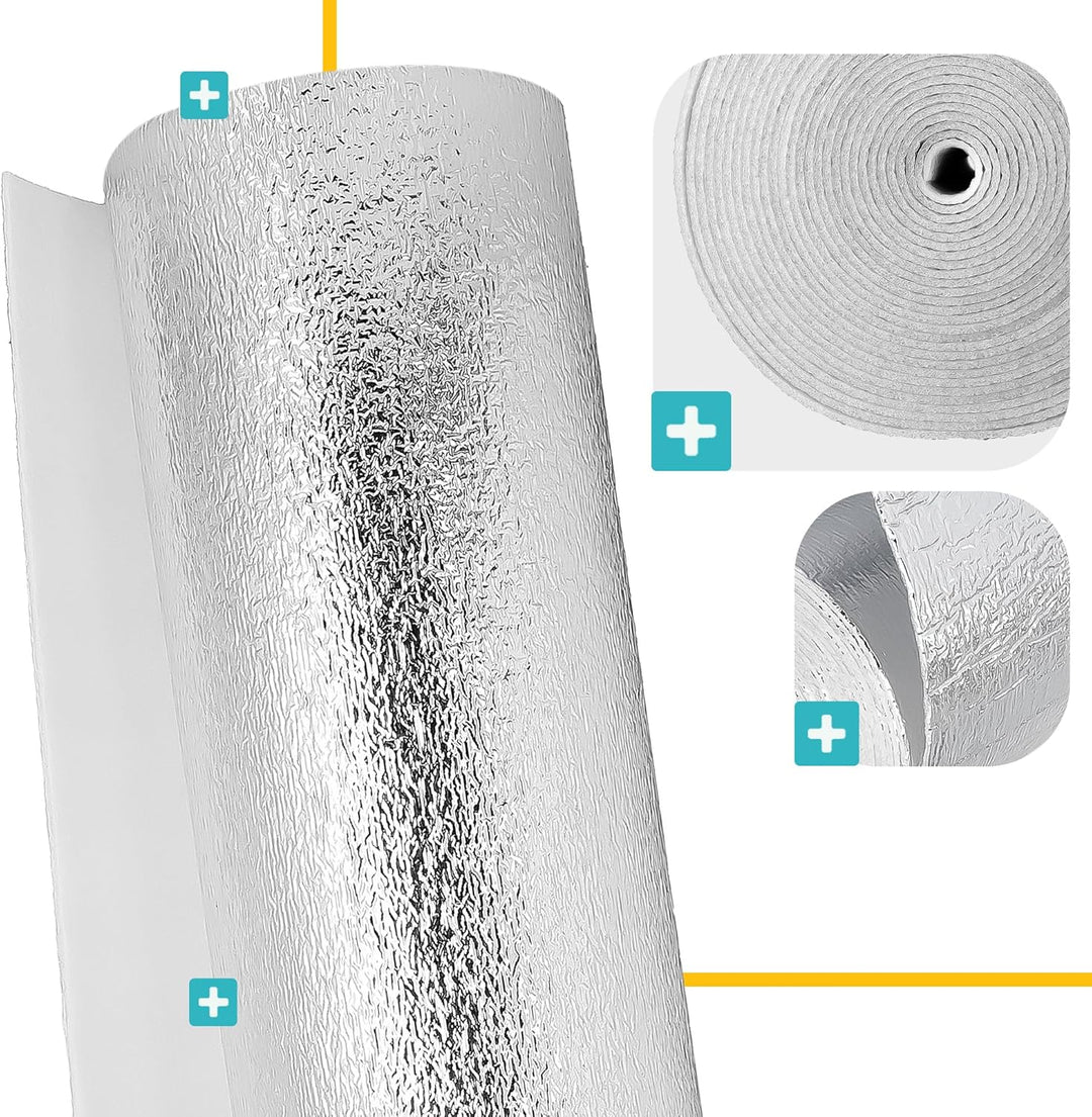 Heizkörper Reflexionsfolie Heizung Isolierfolie 3x0,5x15m Isoliermatte Thermofolie Dämmfolie Wärmere
