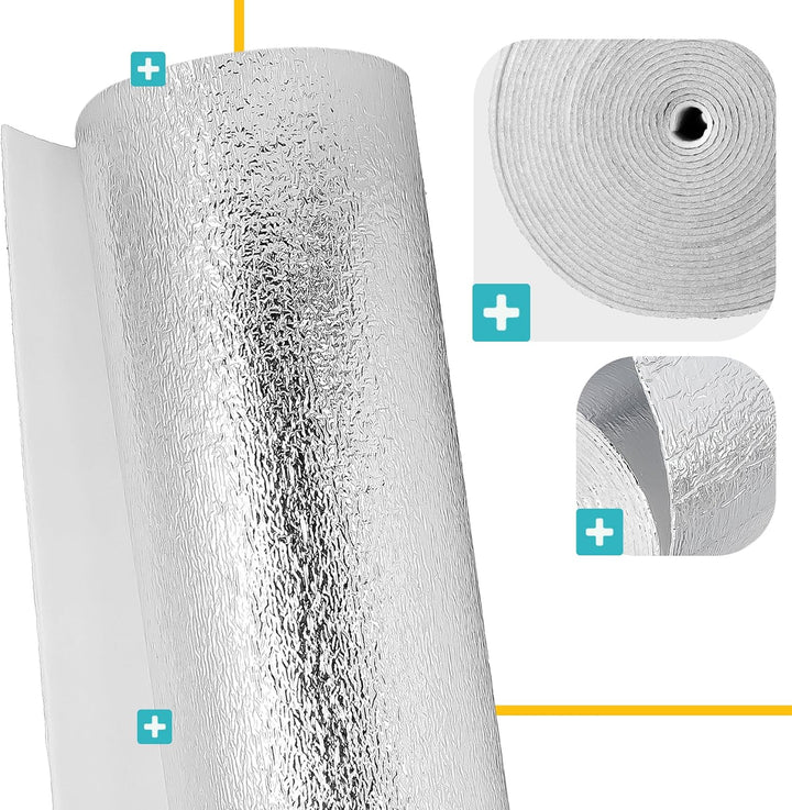 Heizkörper Reflexionsfolie Heizung Isolierfolie 3x0,5x15m Isoliermatte Thermofolie Dämmfolie Wärmere