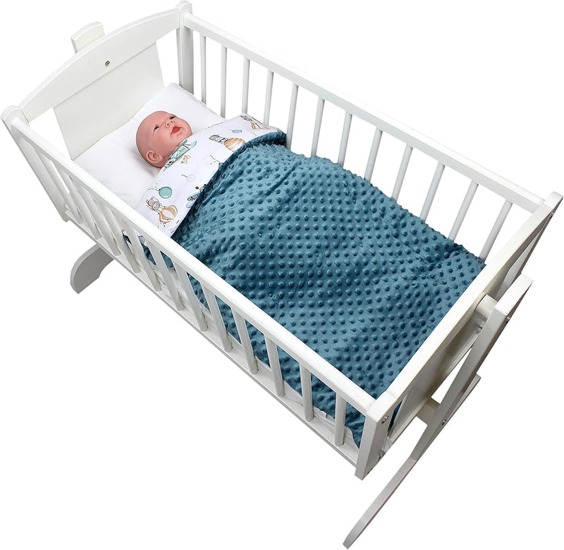 TupTam 2er Set Baby Decken Einschlagdecke 85x85 cm für Autositz Babyschale Babydecke Wiegendecke Min