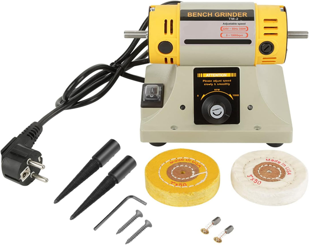 350-W-Elektroschleifer-Poliermaschine für Schmuckdrehmaschinenmotor, Solides Gehäuse, Geringe Vibrat