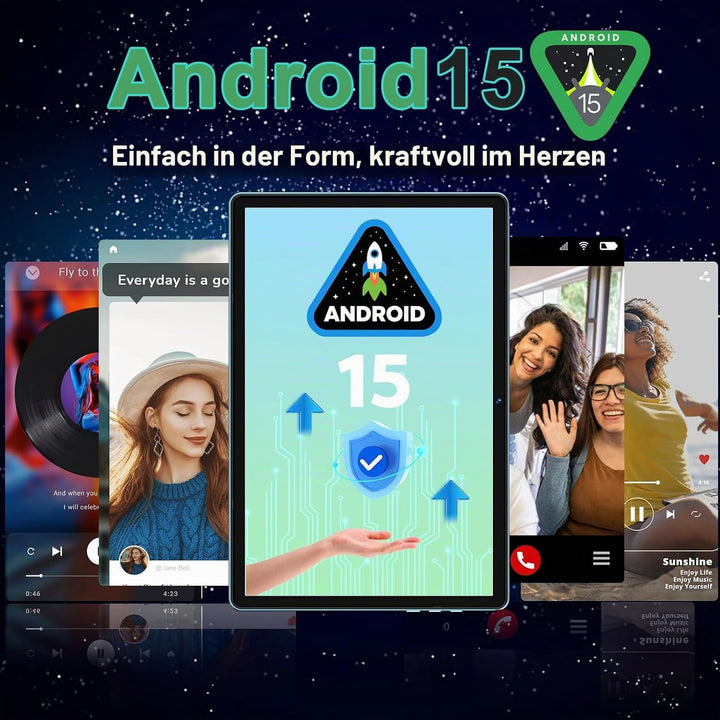 DMOAO Tablet 10 Zoll Android 15 mit Tastatur, Gemini AI, 30GB RAM + 64GB ROM (2TB Erweiterung), 5G W