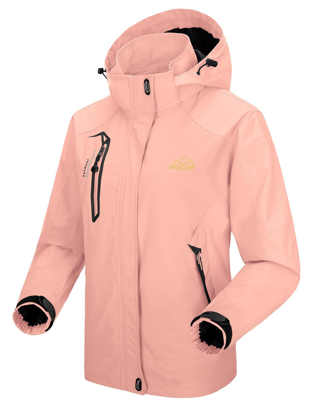 donhobo Damen Wanderjacke Outdoor Jacke Leichte Übergangsjacke Winddichte Jacke Wasserdicht Regenjac