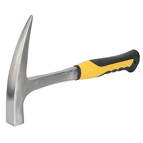 Geologischer Hammer mit Entenschnabel, hochwertiger Kohlenstoffstahl, ergonomischer Gummigriff, Präz