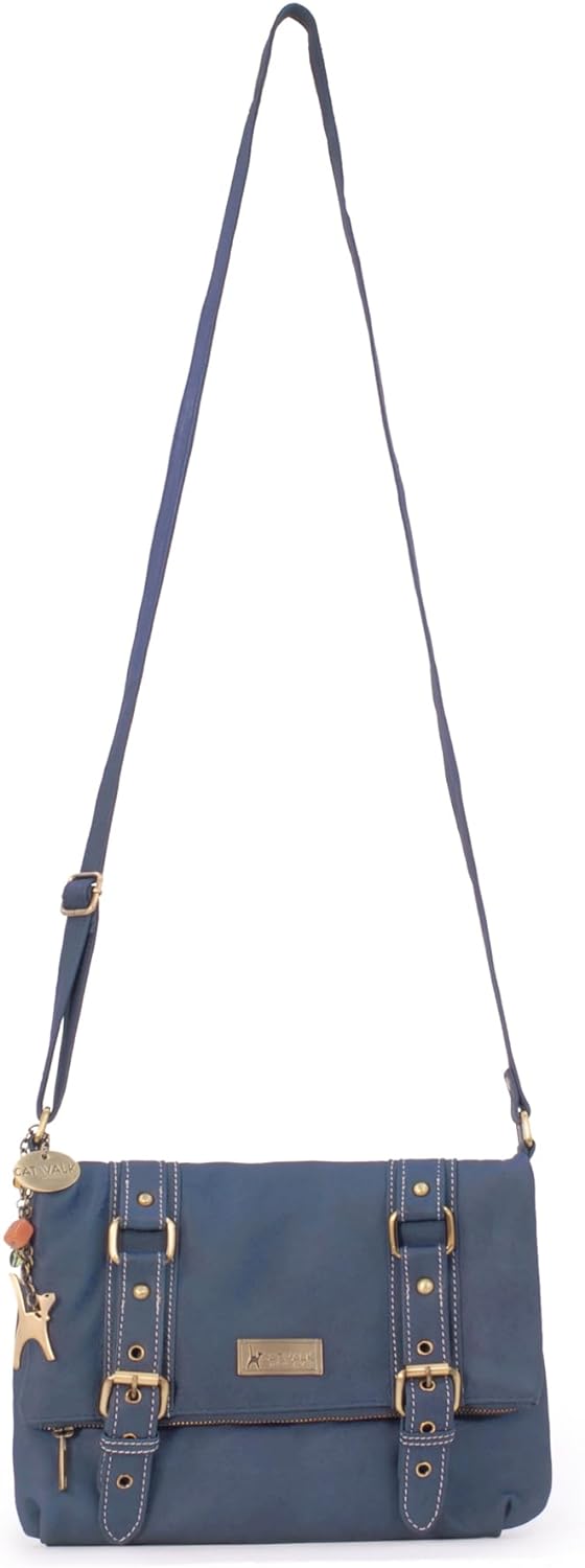 Catwalk Collection Handbags - Leder - Umhängetasche - ABBEY ROAD Dunkelgbleu, Dunkelgbleu