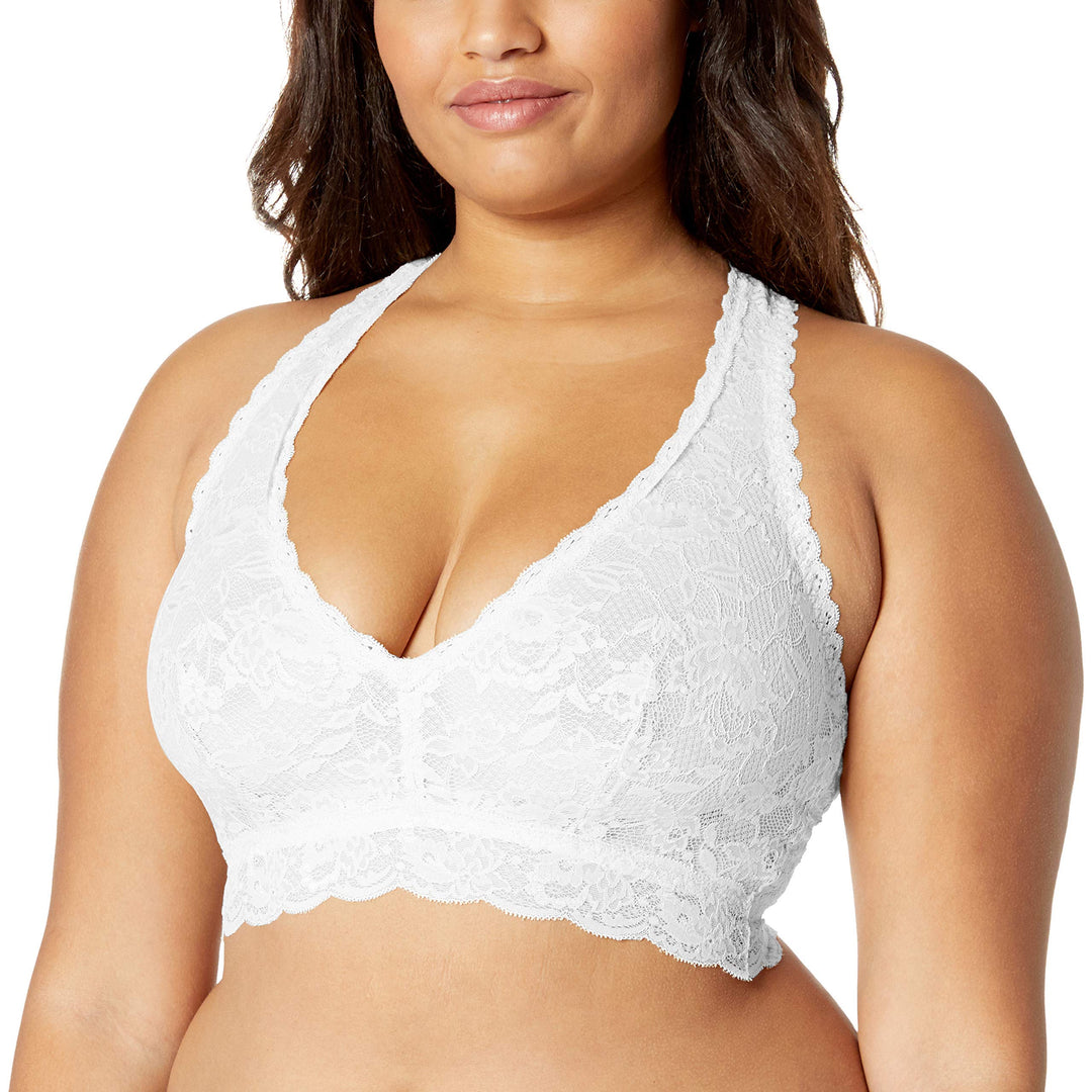 Cosabella Damen Never Say Never Curvy Racie Racerback Bralette Plunge-BH XS Blanc, XS Blanc