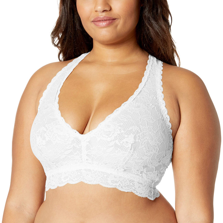 Cosabella Damen Never Say Never Curvy Racie Racerback Bralette Plunge-BH XS Blanc, XS Blanc