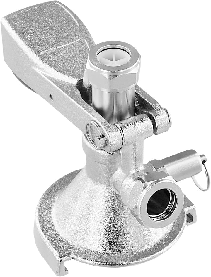 QWORK® Bierfass Kupplung mit Überdruckventil, Typ A, G5/8 Gewinde Bierausgang, G3/4 Gewinde Co²-Ansc