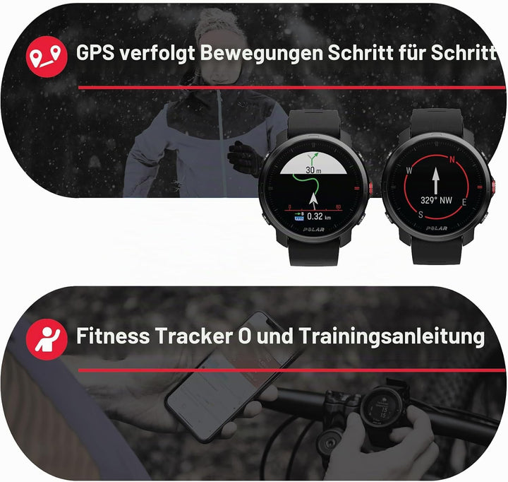Polar Grit X - Outdoor Multisport GPS Smartwatch - Ultralange Akkulaufzeit, optische Pulsmessung, Mi