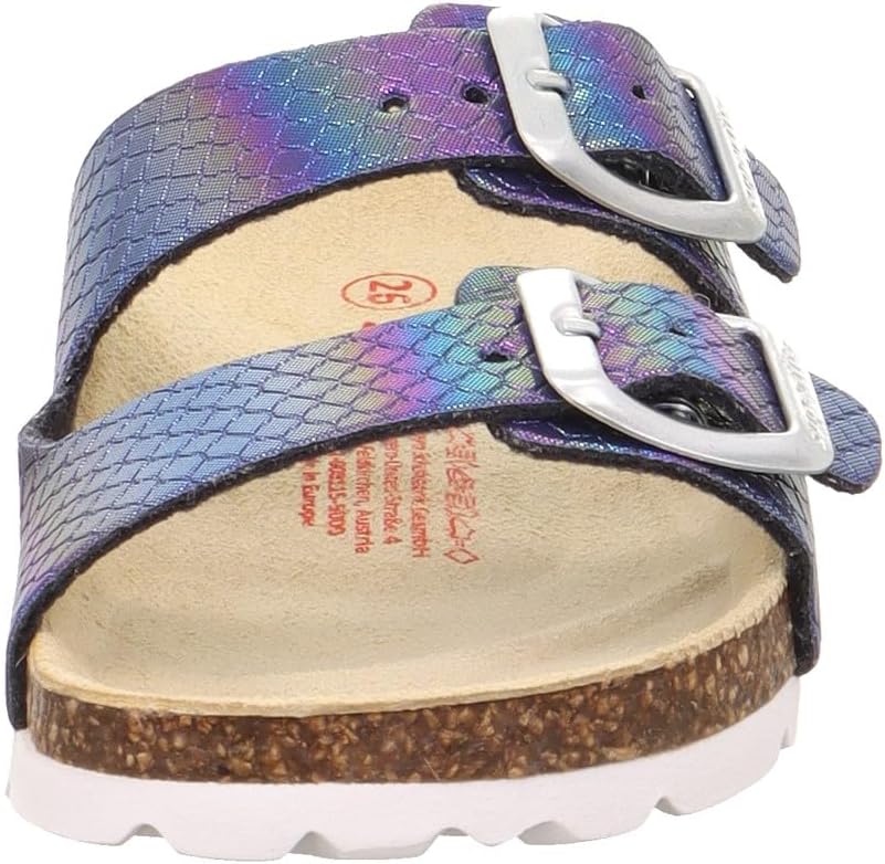 Superfit Mädchen Fussbettpantoffel 1-800111 Hausschuh 24 EU Blau 8130, 24 EU Blau 8130
