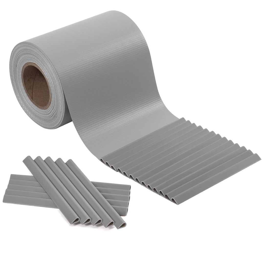 SONGMICS PVC Sichtschutzstreifen, Zaunfolie 40 m x 19 cm, extra dick und Blickdicht, mit 25 x Befest