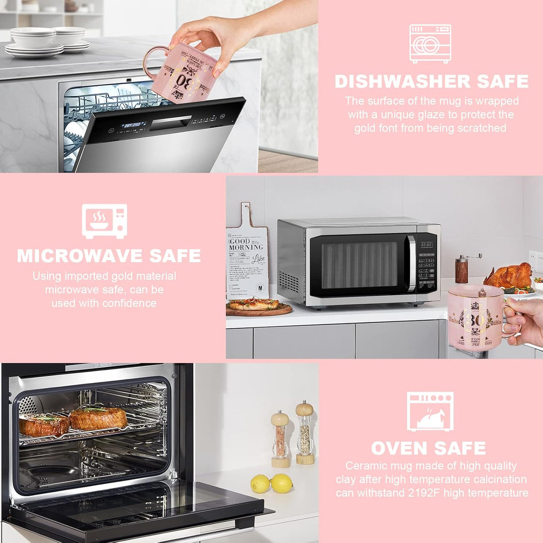 Geschenke zum 30 Geburtstag Frauen Geschenk - Fabelhafter 30. Limited Edition Tasse - 400 ml Rosa Go