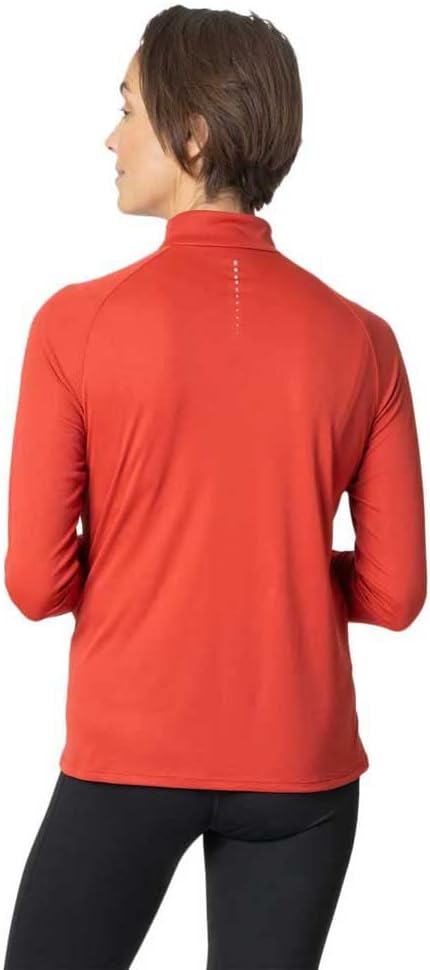 Odlo Damen Essential 1/2 Zip Longsleeve XL American Beauty, XL American Beauty