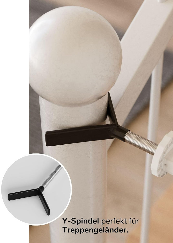 Sämann Türschutzgitter & Treppenschutzgitter mit Y-Spindel I 84-95 cm I Extra Höhe von 77 cm I Kinde