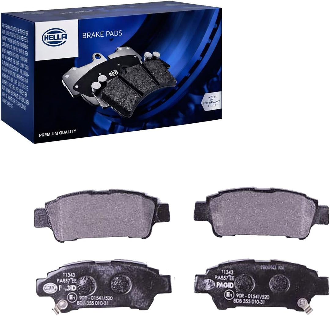 HELLA PAGID 8DB 355 010-311 Bremsbelagsatz - T1343 - Dicke/Stärke: 16.5mm - Bremssystem: Sumitomo -
