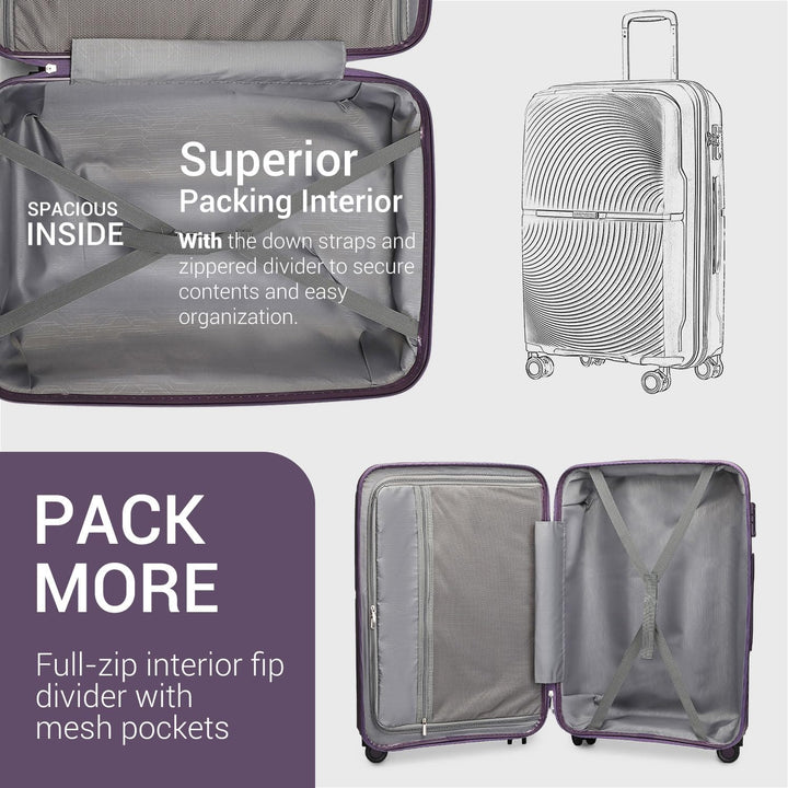 British Traveller Koffer Trolleys Hartschalenkoffer 55 * 40.5 * 22.5cm Handgepäck Koffer 100% PP Rei