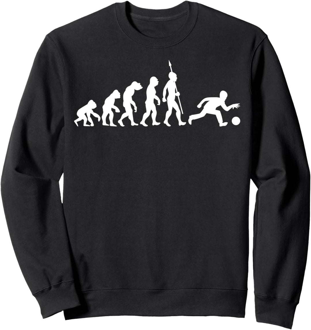 Bowling Kegeln Sport Evolution Fun Lustig Kegel Verein Sweatshirt