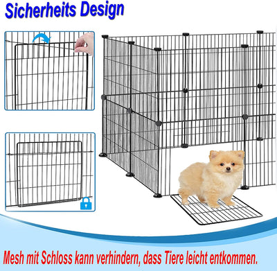 YRHome Freigehege Gittergehege für Kaninchen Hasen Meerschweinchen Käfig Gehege Kleintierkäfig inkl.