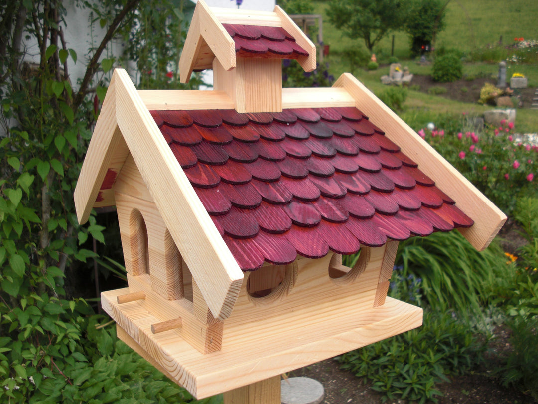 Vogelhaus (V14) Vogelhäuser Vogelfutterhaus Vogelhäuschen-aus Holz-Vogelhausständer-Nistkasten Vogel