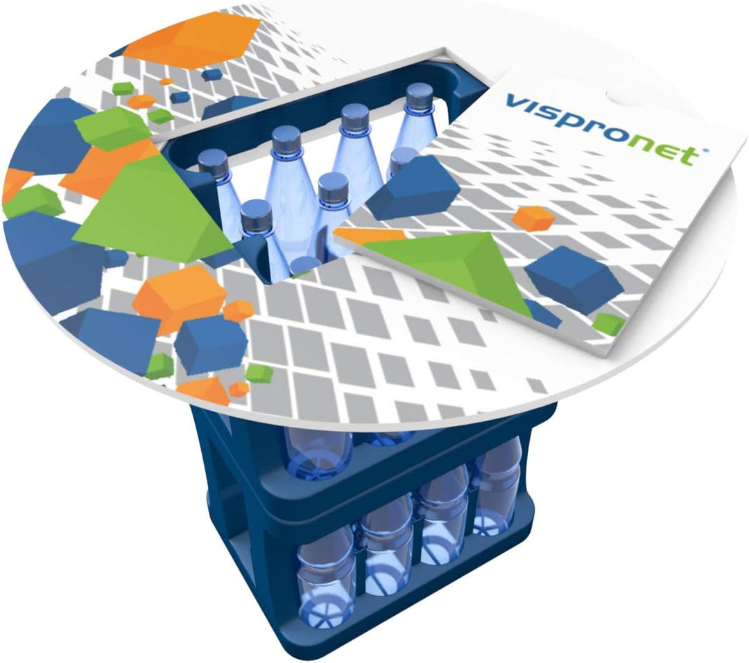 Vispronet Bierkastentisch Holz ✓ mobiler Aufsatz für Bier- & Getränkekästen ✓ Deckel zur Getränkeent