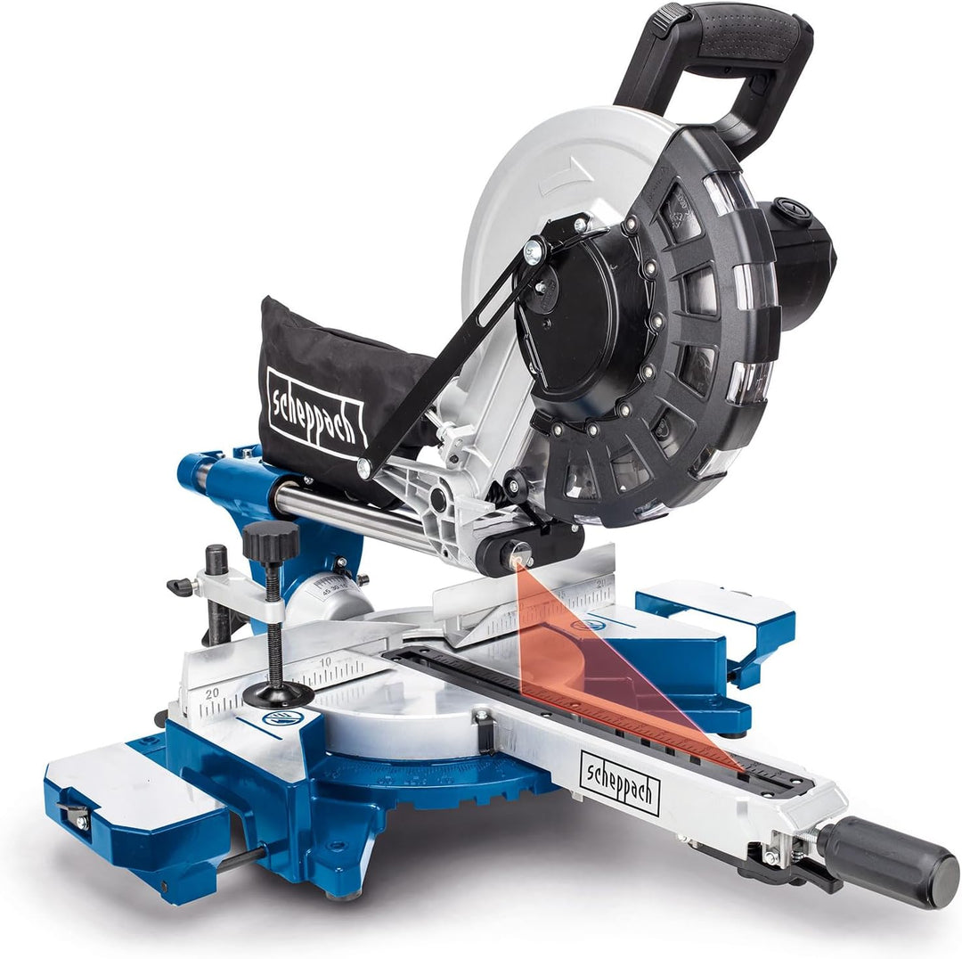 Scheppach HM254 | Kapp- und Gehrungssäge | Zugfunktion | inkl. Untergestell UMF2000 | 2000 Watt | 25