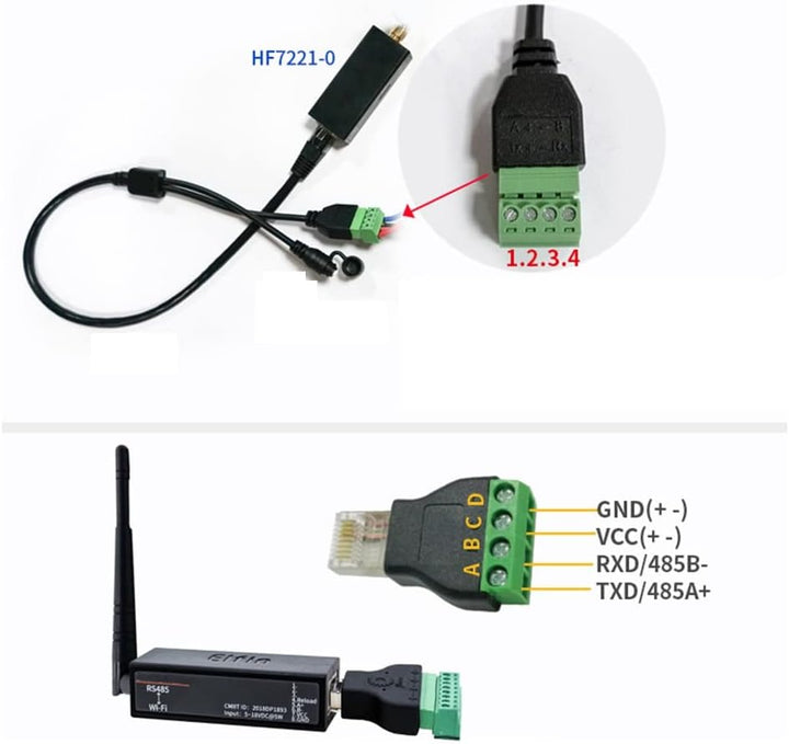Serial Port RS485 to WiFi Device Server Module Converter -EW11A-0 Modbus-Protokoll-DatenüBertragung